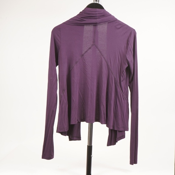 NWT $160 Theory Dark Purple Long Sleeve Cardigan Size P - Picture 1 of 8